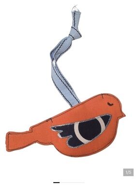 Thirty One Gifts Luggage Tag Orange Little Bird Identification Travel Bag Charm